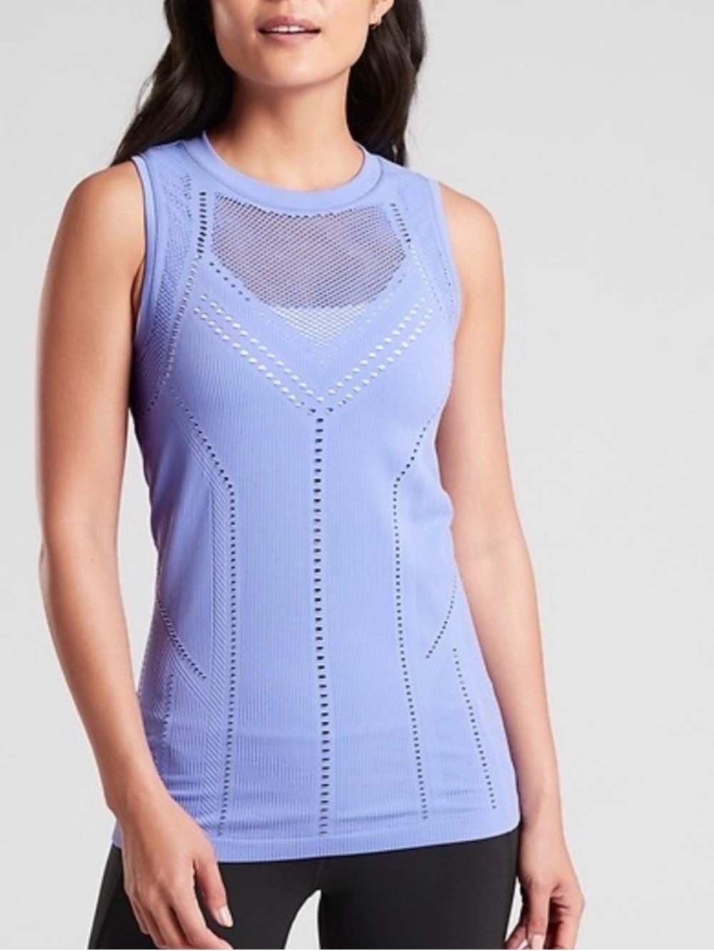 Athleta Perforated Tank Top - Light Blue
